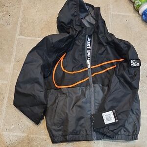 Nike Kids Jacket with Black and Orange Design